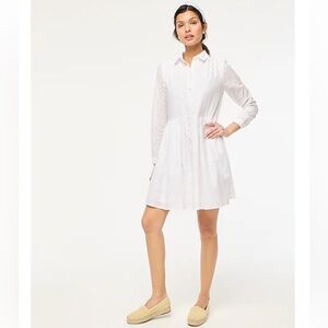 J. Crew Factory Eyelet Mini Shirtdress